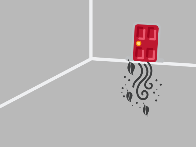 Losing heat through draughty door