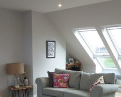 Velux loft conversion generating a living room